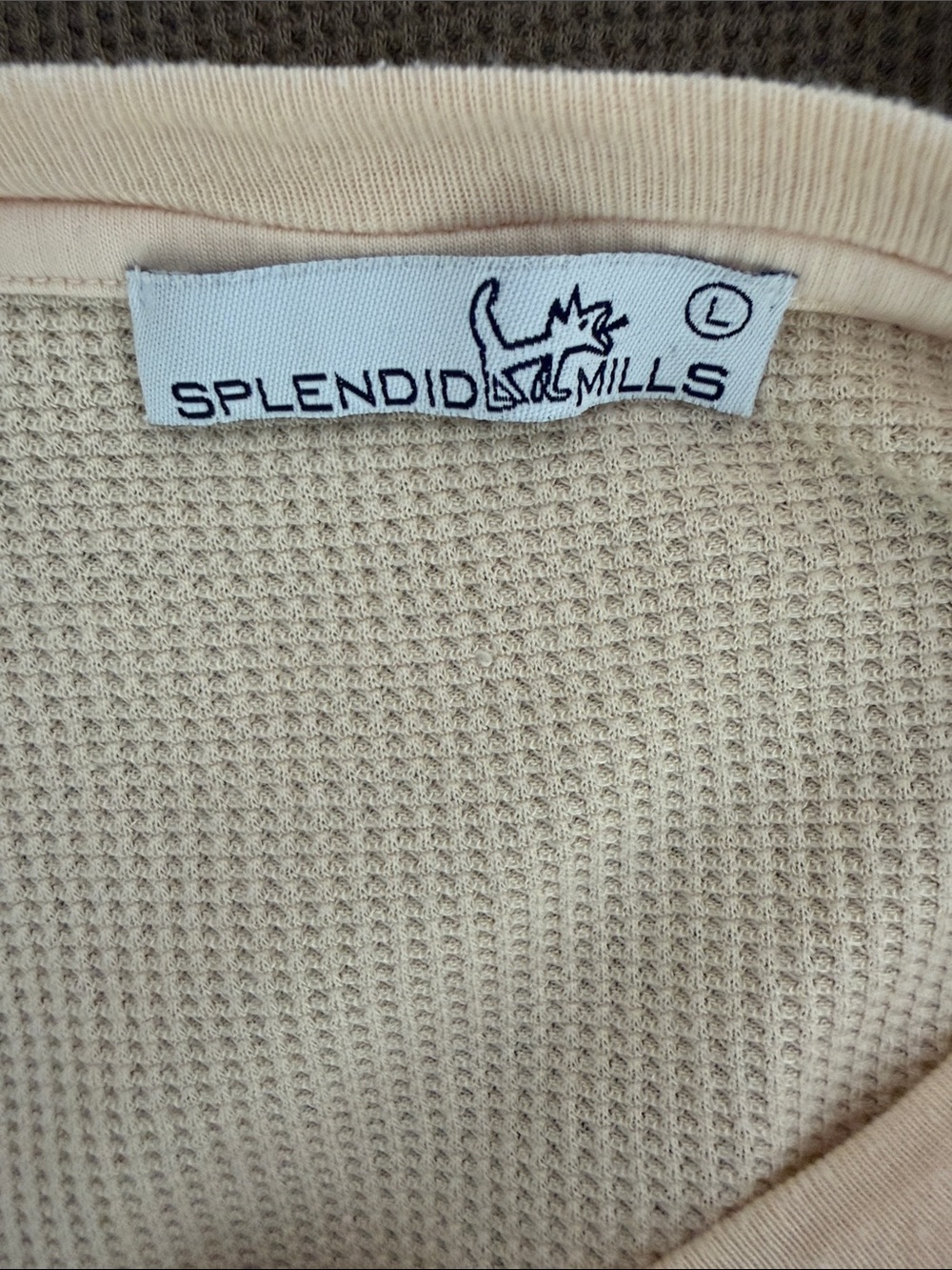 Splendid Rust-Orange Long Sleeve Ribbed Henley - Picture 3 of 5